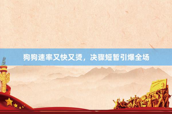 狗狗速率又快又烫，决骤短暂引爆全场